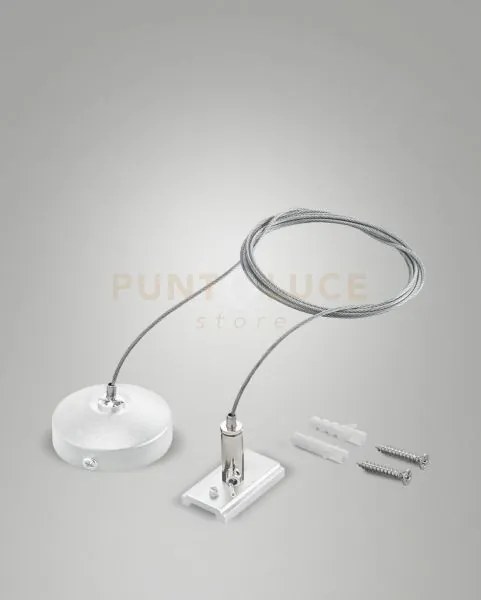 Kit sospensione  l.200cm per binario 48v bianco track 2,74