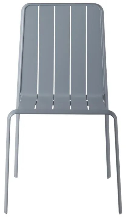 Sedia da giardino con braccioli Idaho NATERIAL, struttura in alluminio blu, seduta in alluminio azzurro