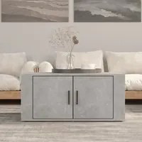 Tavolino Salotto Grigio Cemento 80x50x36 cm Legno Multistrato