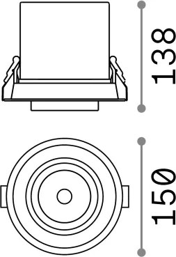 Ideal Lux - Faretto da incasso a LED NOVA LED/30W/230V CRI90 Ø 15,4 cm nero