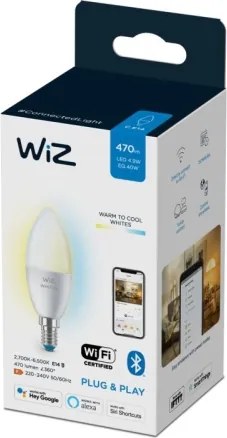 Lampadina LED Dimmerabile C37 E14/4,9W/230V 2700-6500K CRI 90 Wi-Fi - WiZ