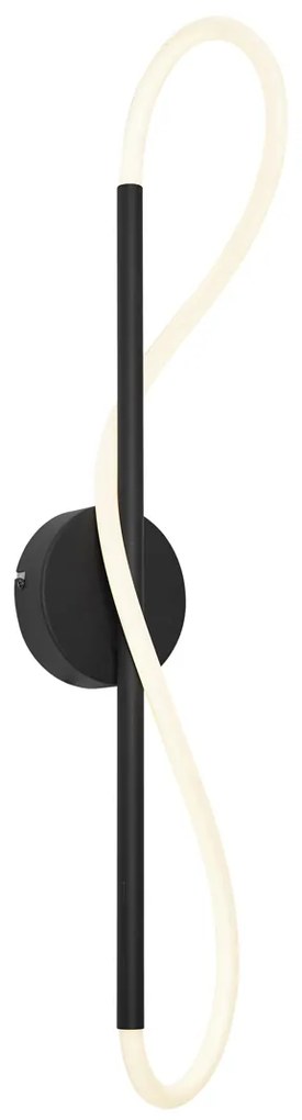 Plafoniera moderna nera con LED dimmerabile a 3 livelli - Keri