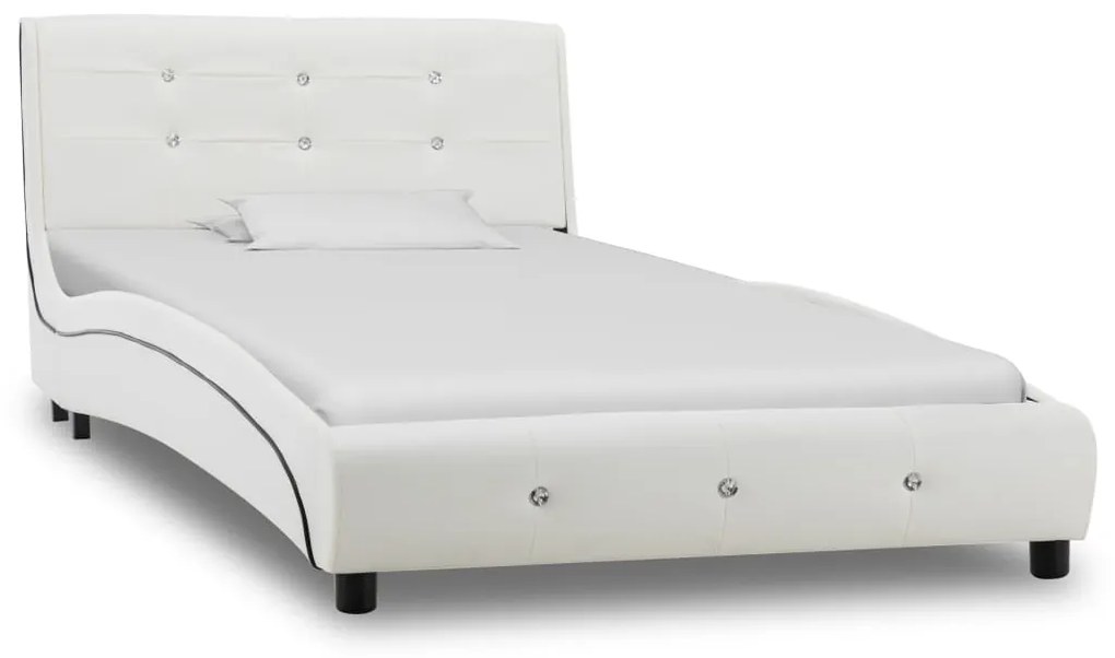 Giroletto Senza Materasso Bianco İn Similpelle 90x200 Cm /