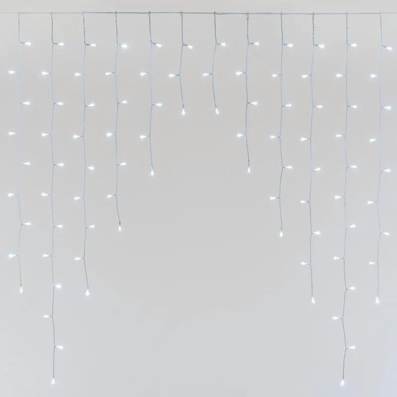 Tenda luminosa natalizia 300 lampadine led bianco freddo H 16 x L 450 cm