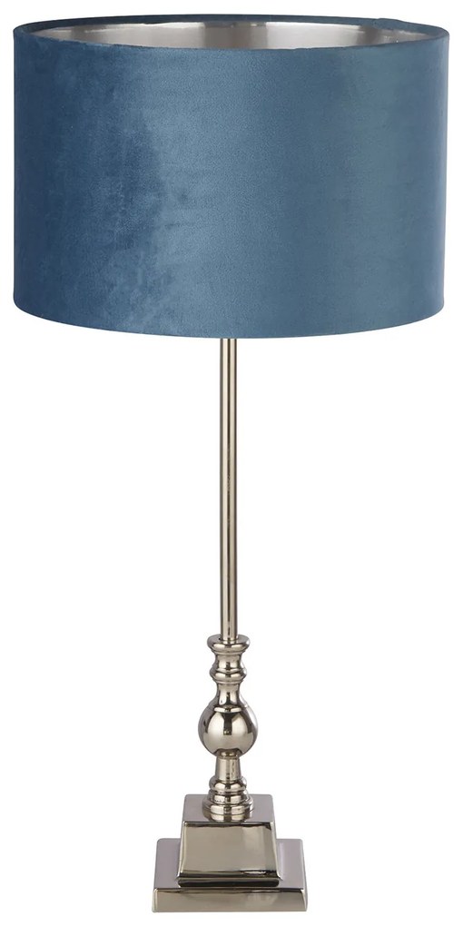 Lampada Da Scrivania Contemporanea Whitby Metallo Cromo Tessuto Cromo 1 Luce E27