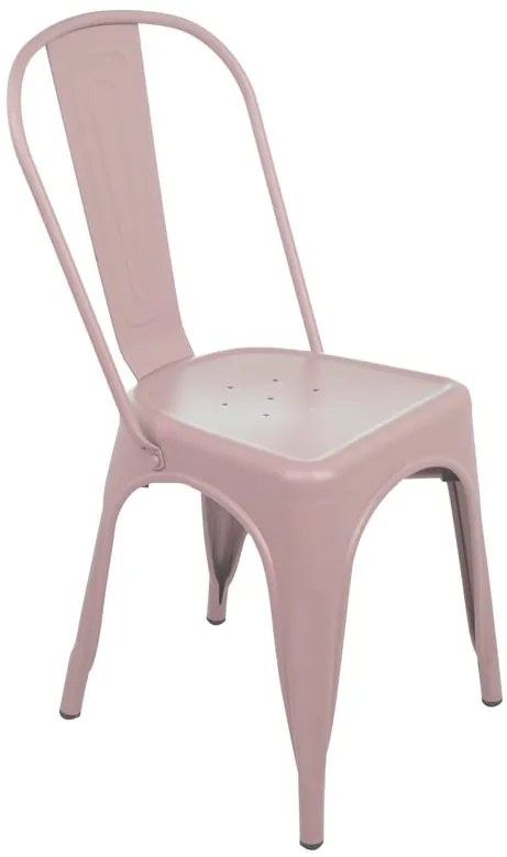 Sedia da giardino in acciaio Soho, seduta in acciaio rosa