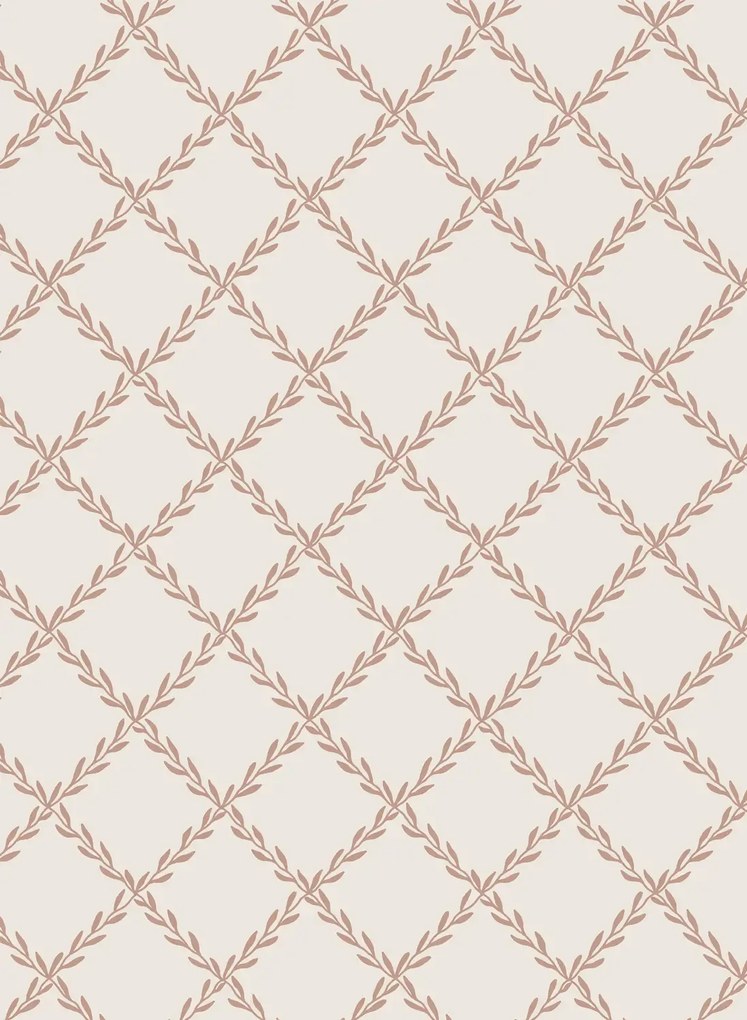 Sandberg Carta da parati Trellis - Terracotta
