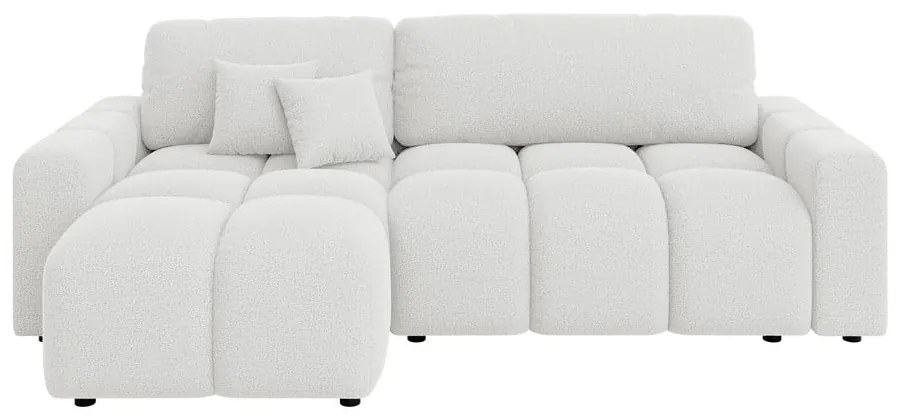 Divano angolare bianco allungabile (con composizione variabile) Luki – Ropez