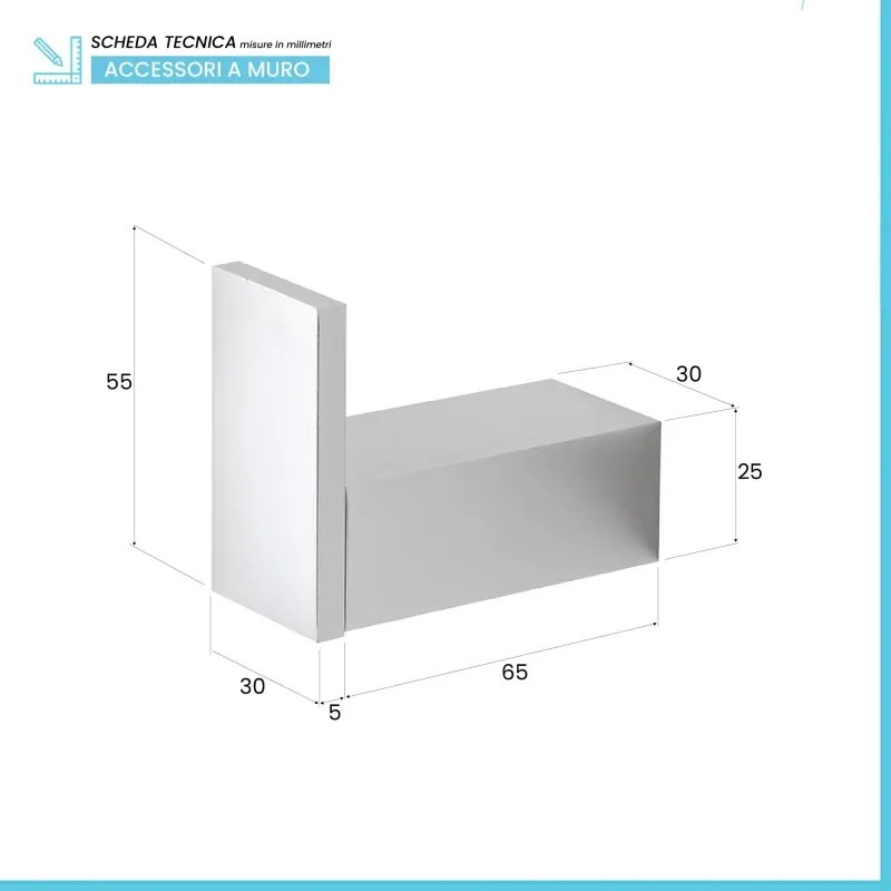 Set con appendino, porta rotolo e porta salviette a muro argento Sky