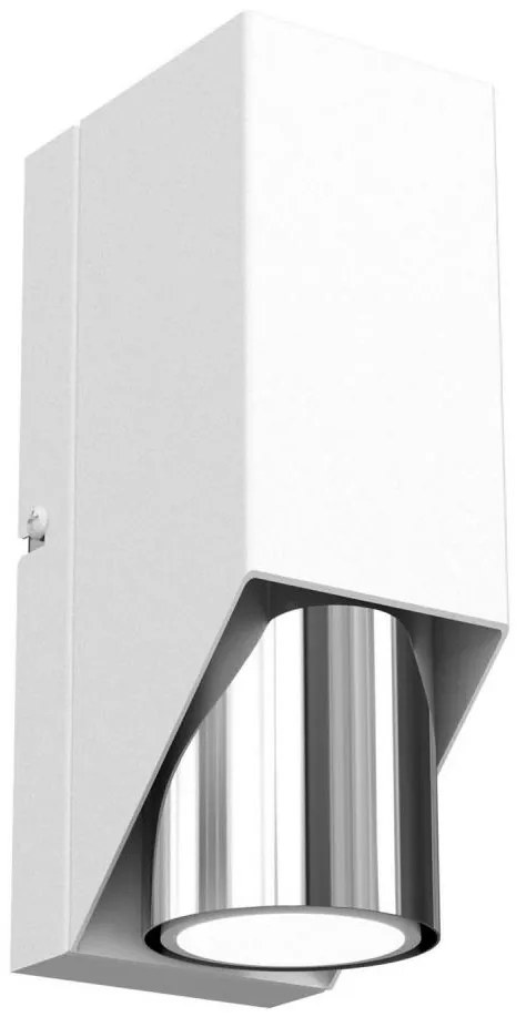 Applique WALL 1xGU10/8W/230V bianco/cromo lucido