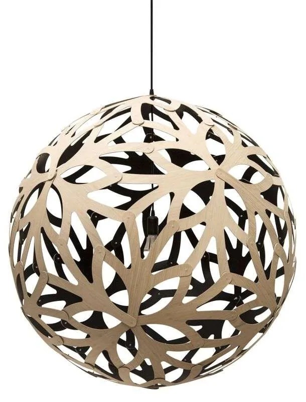 David Trubridge - Floral Lampada a Sospensione Ø120 Nero 1 Lato David Trubridge