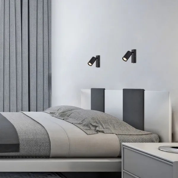 Rabalux 2084 - Faretto da parete SOLO 1xGU10/25W/230V nero