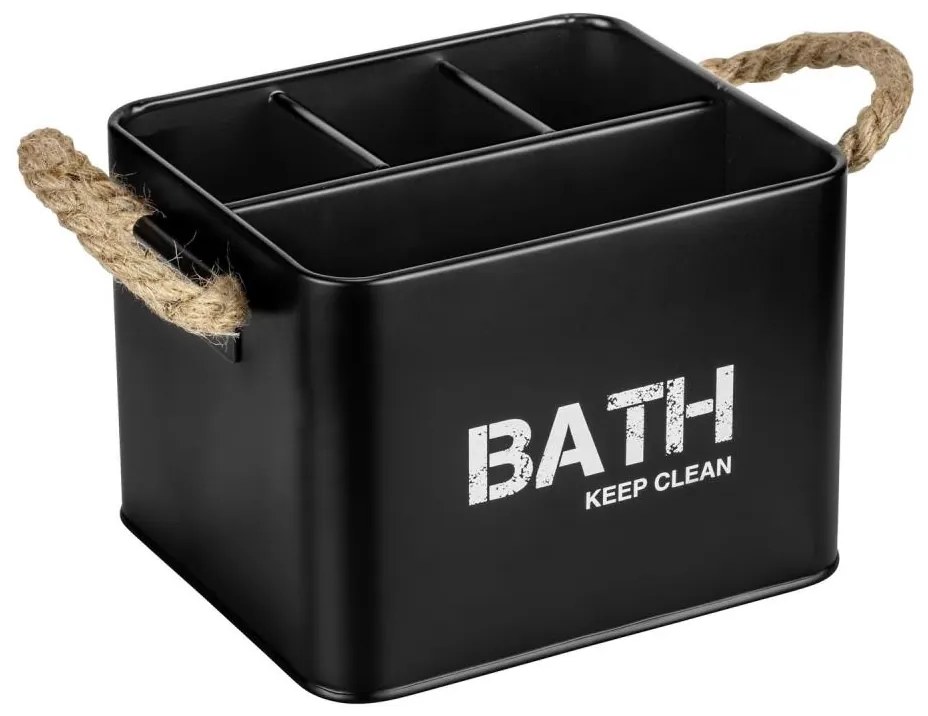 WENKO 24328100 - Contenitore GARA 19x13 cm nero