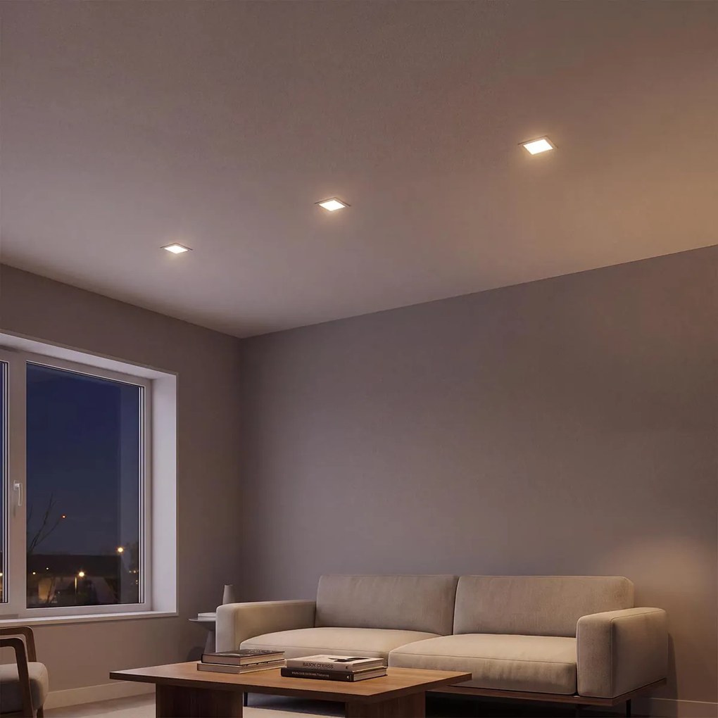 Pannello LED Quadrato 6W foro da 100 a 110mm CCT Bianco Variabile - LEDISENS Colore Bianco Variabile CCT
