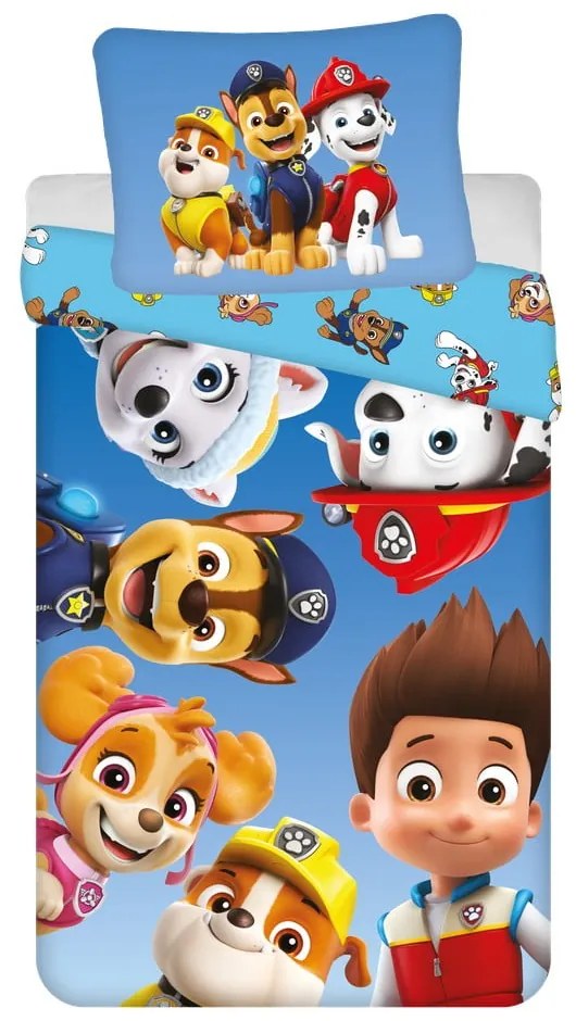 Biancheria da letto singola per bambini in microfibra 140x200 cm Paw Patrol - Jerry Fabrics