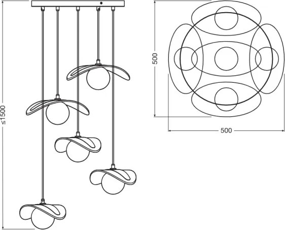Osram - Lampadario a sospensione su cavo DECOR PEARL 5xG9/5W/230V beige