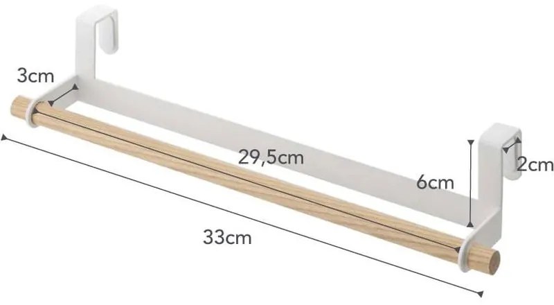 Porta asciugamani da appendere bianco Tosca - YAMAZAKI