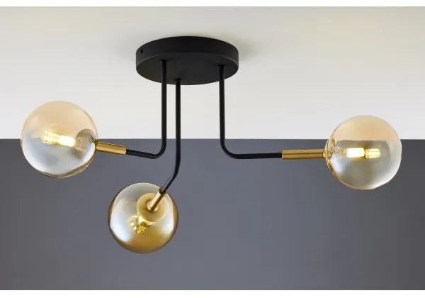 Jupiter 2037 - Lampadario a sospensione con supporto rigido BURANO 3xG9/10W/230V nero/oro/beige