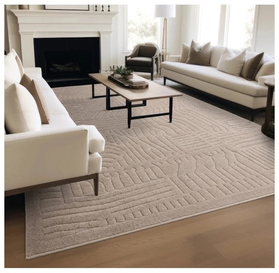 Tappeto beige 200x290 cm Valley - Asiatic Carpets