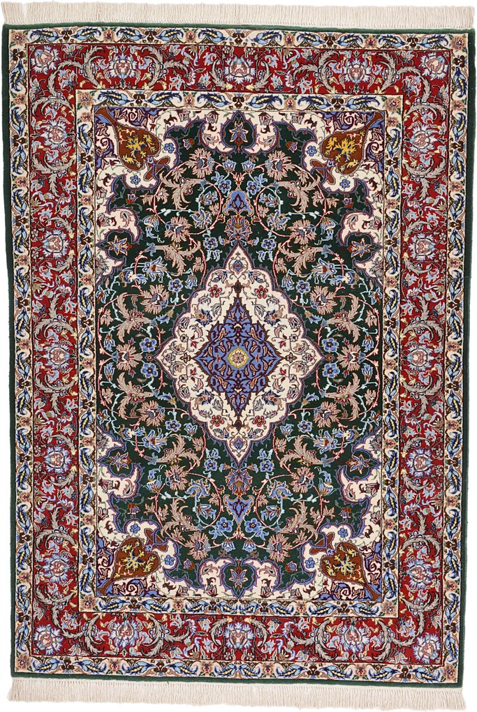 Isfahan Tappeto 120x170 (Iran) Annodato A Mano