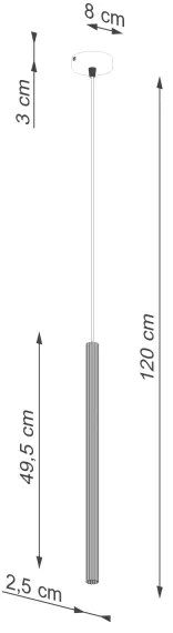Sollux SL.1339 - Lampadario a sospensione con filo ARCHE 1xG9/8W/230V oro