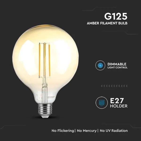 Lampadina LED dimmerabile FILAMENT G125 E27/8W/230V 2200K