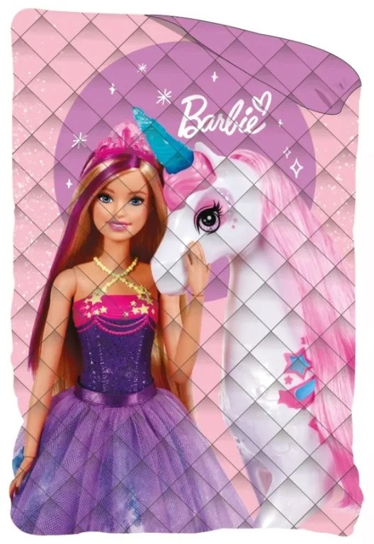 Trapunta invernale letto singolo Barbie  Colore Rosa, Dimensioni e Misure Singolo