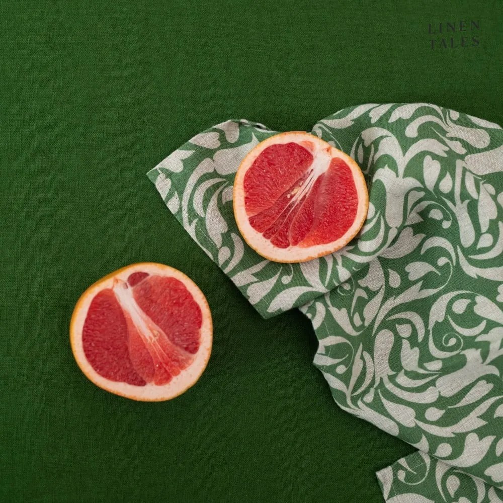 Strofinaccio in lino 45x65 cm Evergreen Damask – Linen Tales