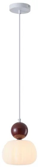 Lampadario a sospensione con filo 1xG9/7W/230V bianco/marrone