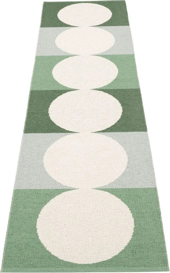 Passatoia da interno/esterno verde/color crema 70x280 cm Otto Herb – Pappelina