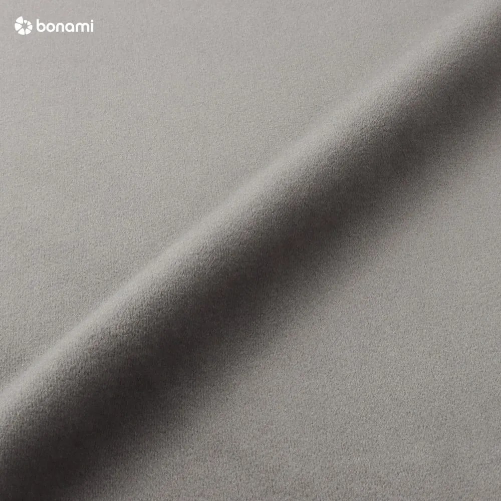 Letto matrimoniale imbottito grigio chiaro con contenitore con griglia 200x200 cm Kelp - Micadoni Home