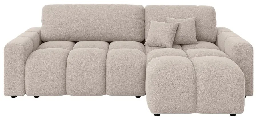 Divano angolare beige allungabile (con composizione variabile) Luki – Ropez