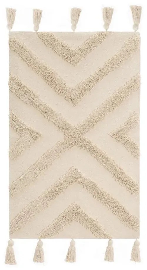 Tappeto in cotone lavabile crema 50x80 cm - Casa Selección
