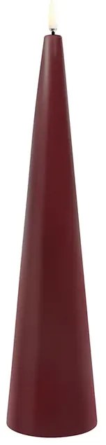 Candela a Cono LED 6,8x30 cm Wine Rosso/Smooth - Uyuni Lighting