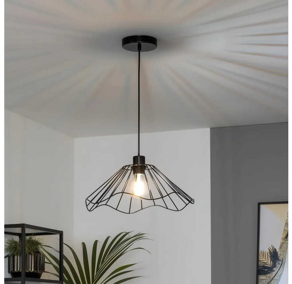 Brilagi - Lampadario LED a sospensione con cavo CERIA WIRE 1xE27/40W/230V Ø 40 cm nero