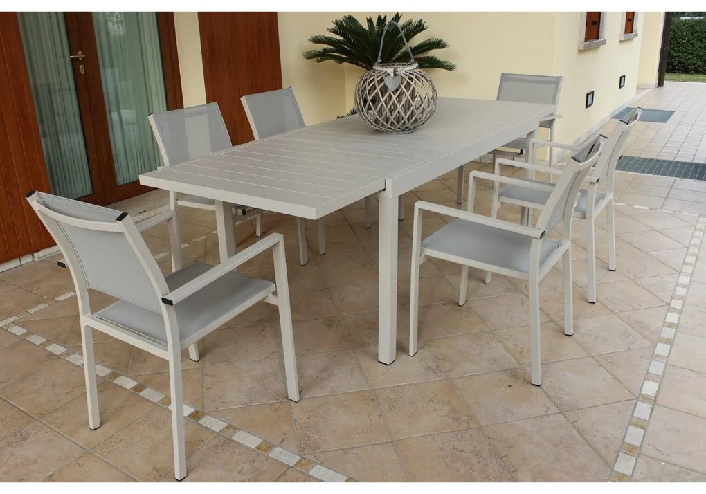 DEXTER - tavolo da giardino allungabile in alluminio da 200 x 100 cm