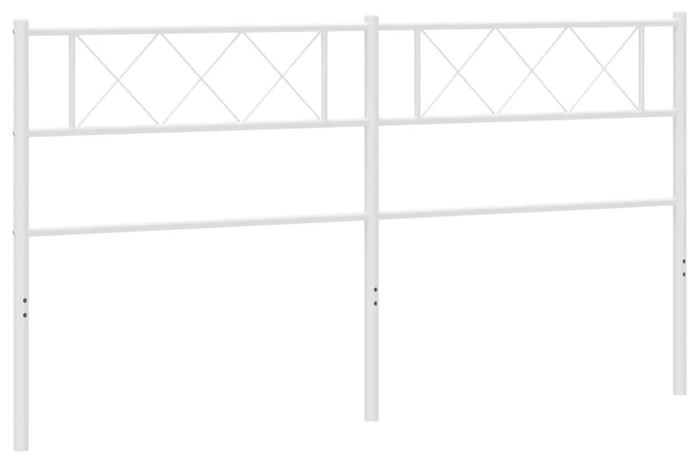 Testiera in metallo bianco 180 cm