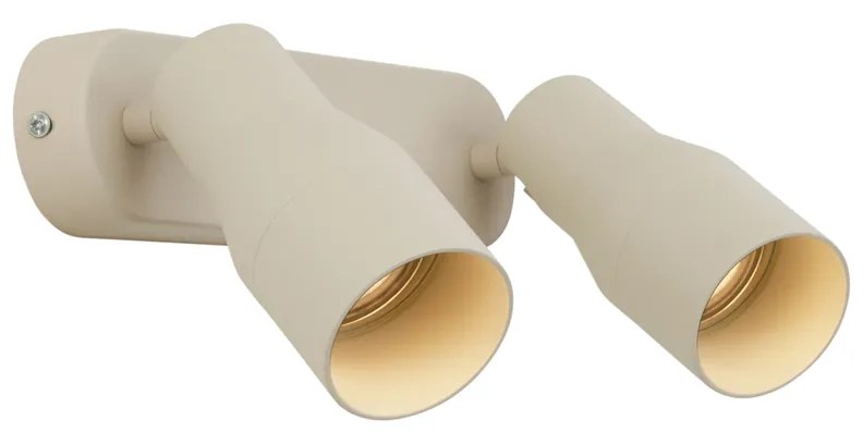 Faretto da soffitto rotondo beige GU10 50mm 2 luci - Stanley