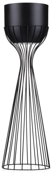 Vaso da fiori in metallo LOFT 68x20 cm nero