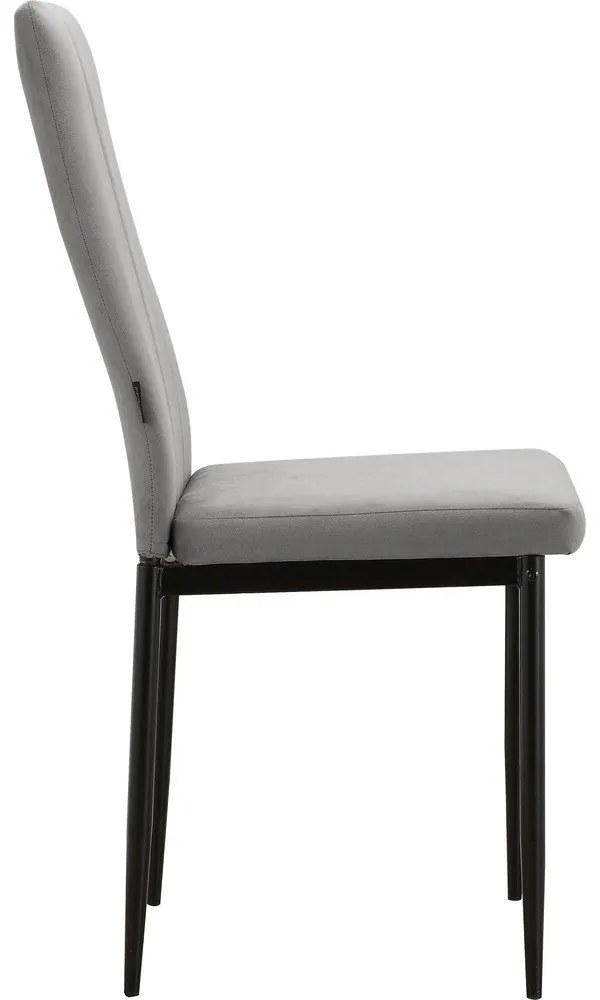 Sedie da pranzo colore grigio in velluto set di 2 pz Kelly - Støraa