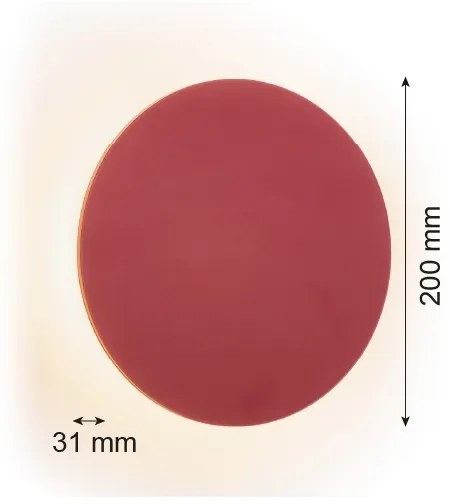 Argon 8321 - Applique a LED OREGON PLUS LED/4,5W/230V 3000K 20 cm rosso