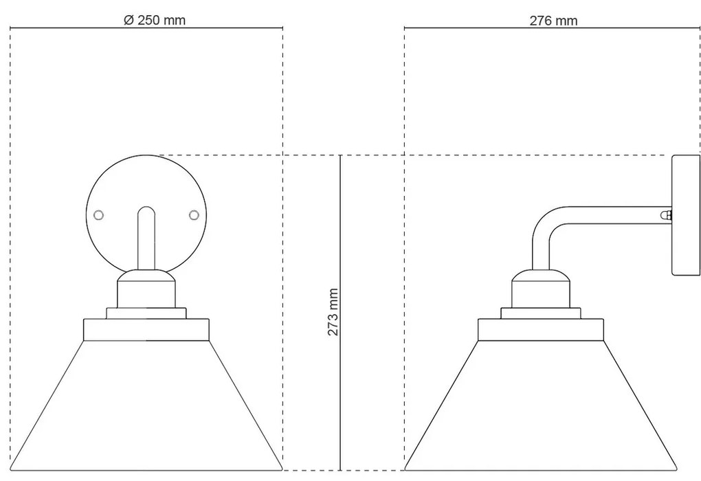 Applique E27 Bianca IP54 per Esterni - Serie FOCUS