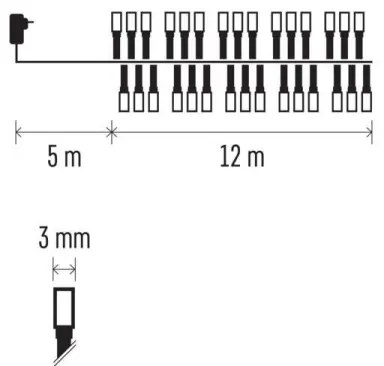 Catena LED natalizia da esterno 600xLED/17m IP44 bianco freddo