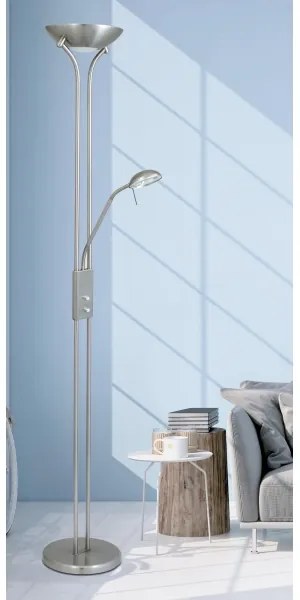 Brilagi - Lampada da terra dimmerabile SCARLETT 1xR7s/230W/230V+1xG9/40W cromo opaco