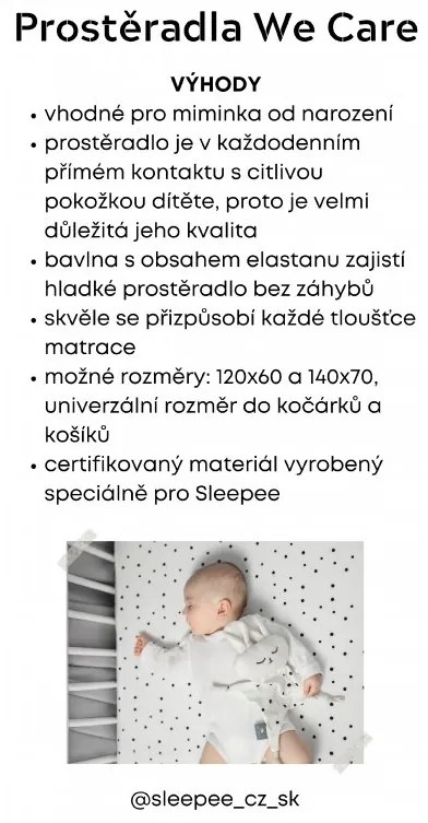 Lenzuolo Sleepee We Care per carrozzine, lettini e culle Pois/Bloom