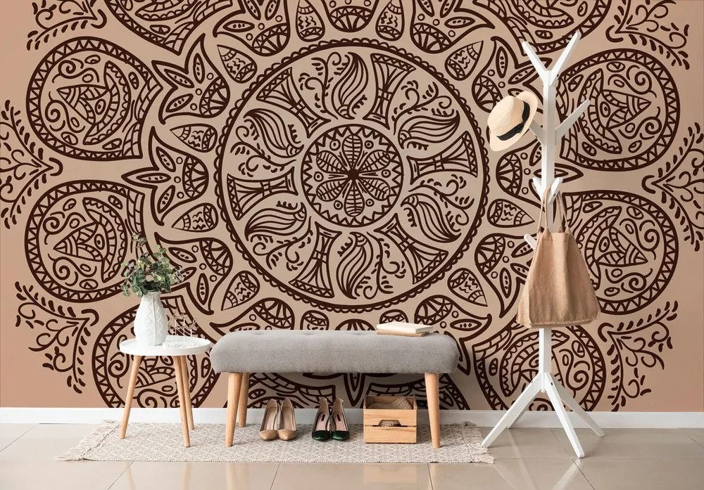 Carta da parati – Mandala con motivo popolare astratto