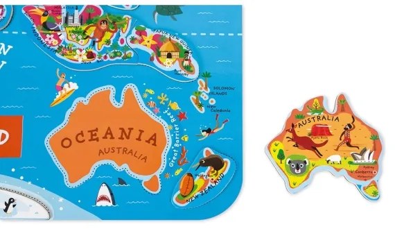 Janod - Mappamondo magnetico inglese