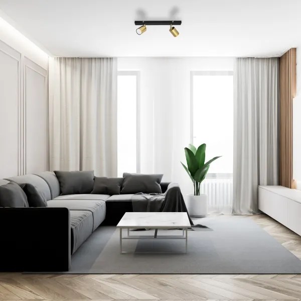 LED Faretto TUNE 2xGU10/4,8W/230V oro/nero