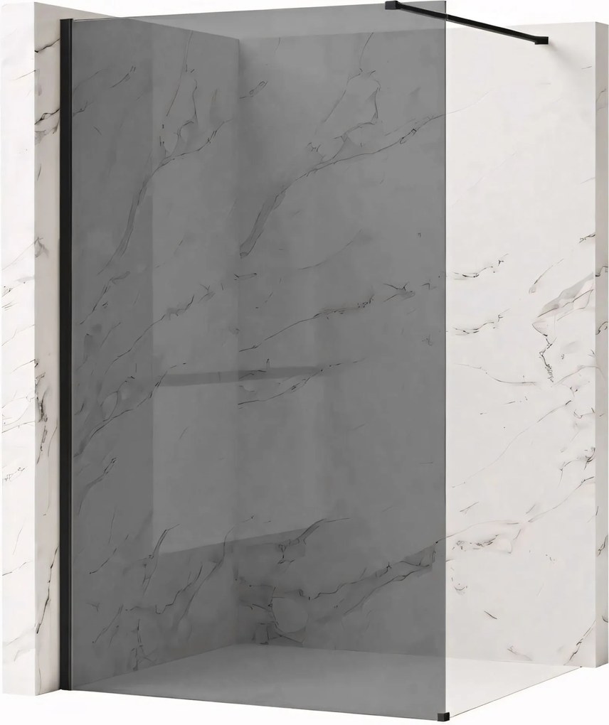 Parete doccia Rea Flexi Grey / Black 90