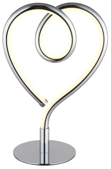 Globo 28054C - Lampada da tavolo LED AMORE LED/6W/230V cromo lucido